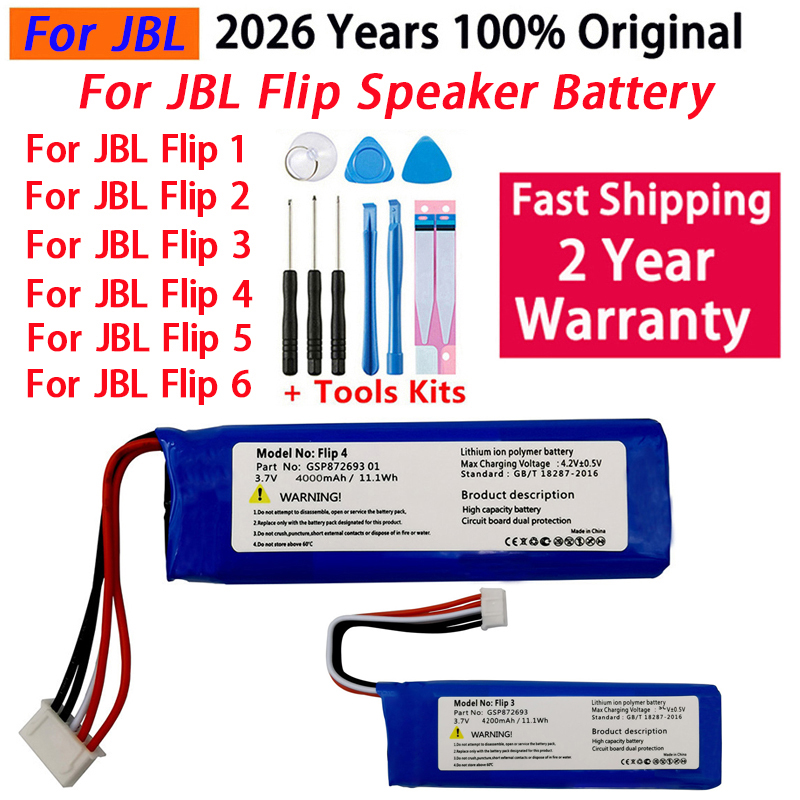 Jbl Speaker Flip 6 - Baterai Speaker Original 100% Tahun 2026