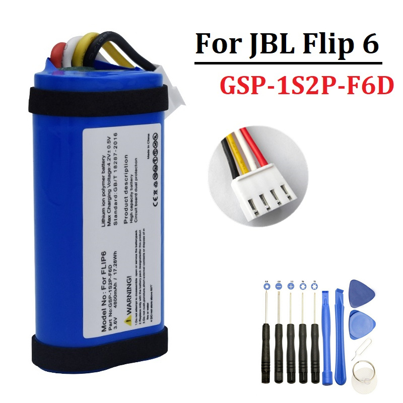 Jbl Speaker Flip 6 - Baterai 4800mAh untuk JBL Flip 6