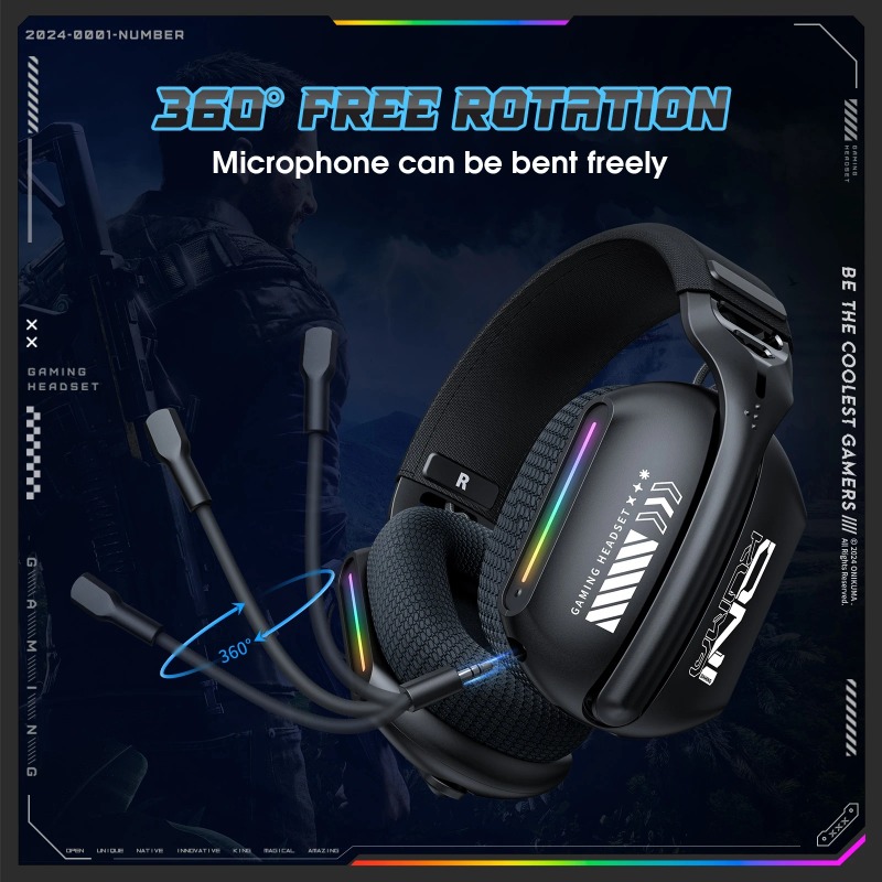 ONIKUMA GT808 Headset Gaming N - Gaming Headset Rgb ulasan dan harga