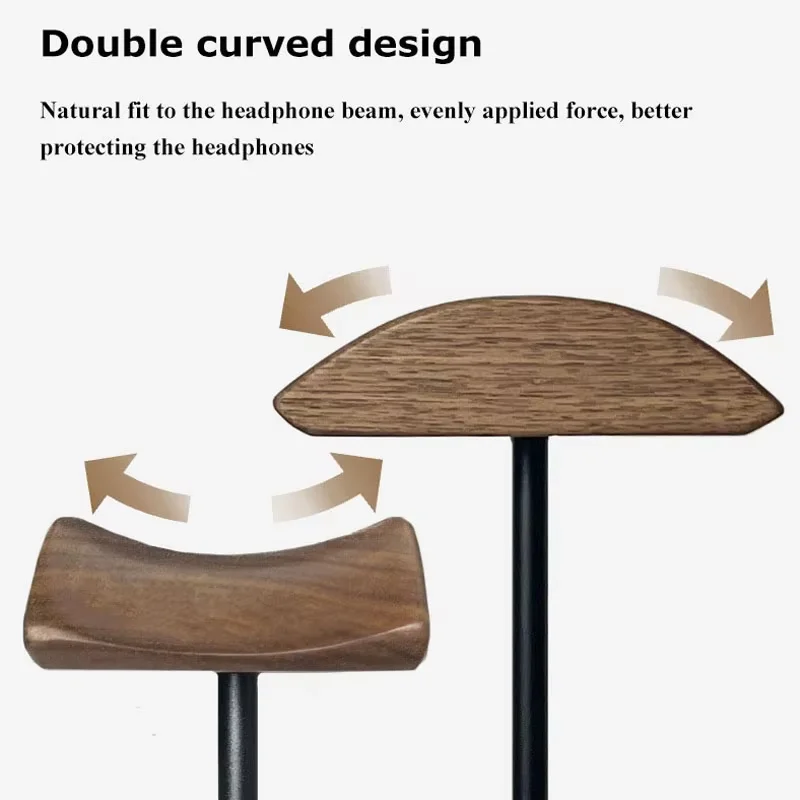 Penyangga Headset Kayu Solid u - Headphone Stand Desk ulasan dan harga