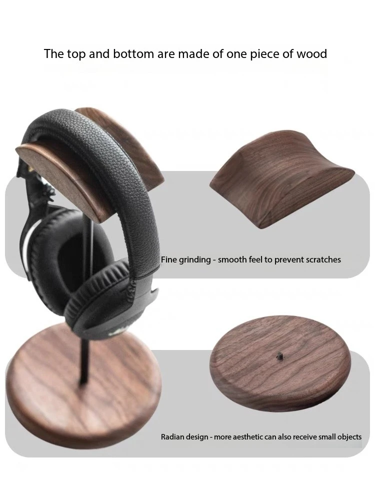 Penyangga Headset Kayu Solid u - Headphone Stand Desk ulasan dan harga