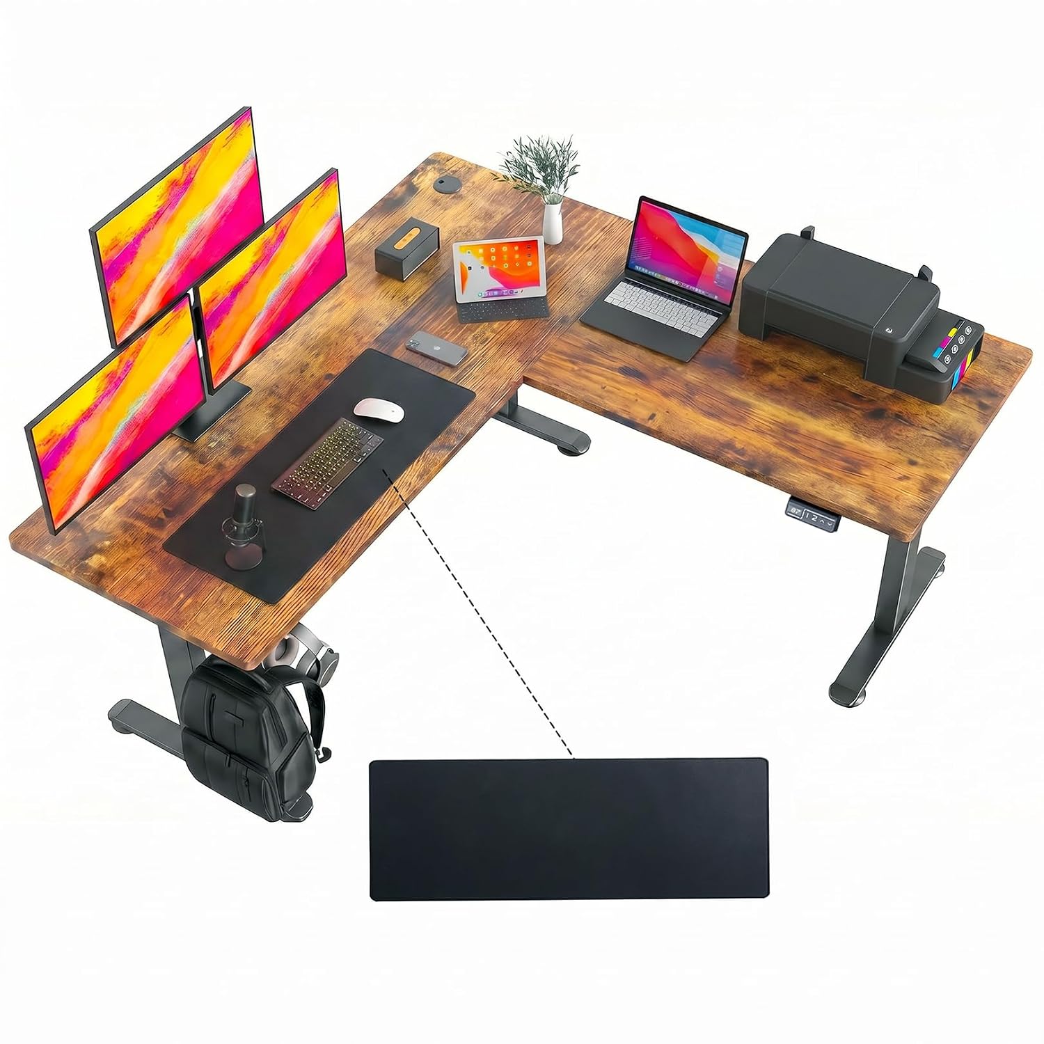 Meja Kerja Elektrik Berbentuk  - Headphone Stand Desk ulasan dan harga