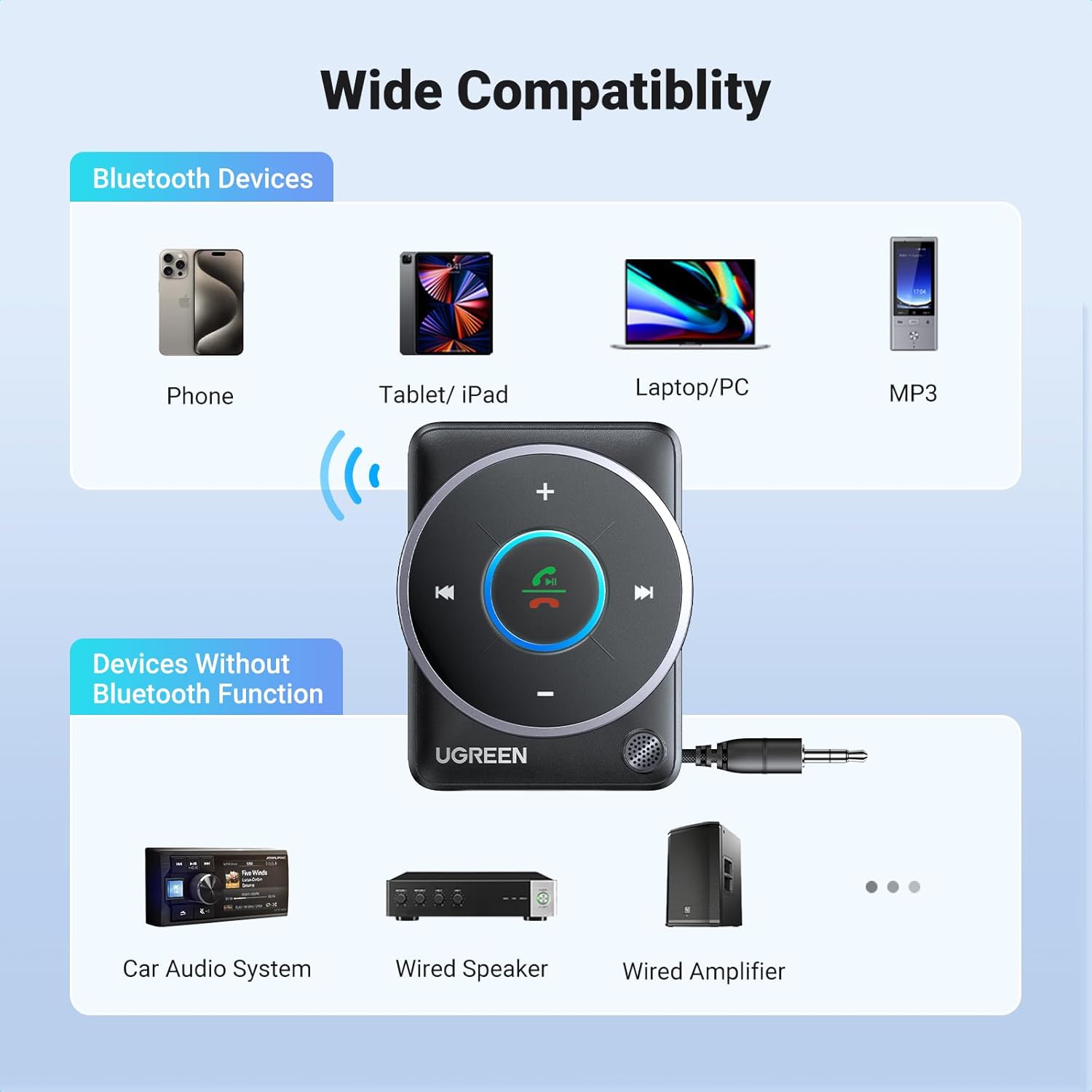 UGREEN Adaptor Mobil Bluetooth - Bluetooth Adapter Receiver ulasan dan harga