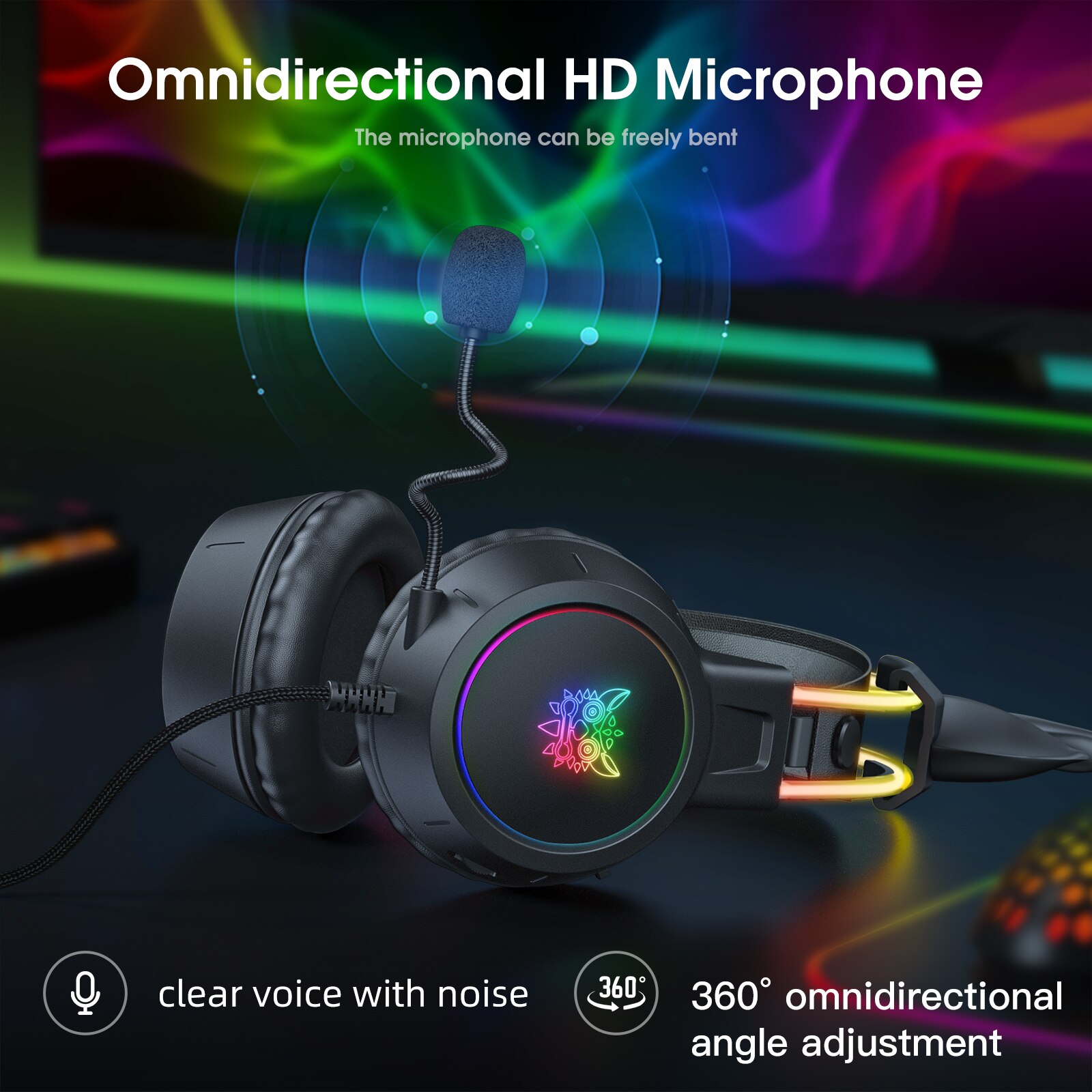 ONIKUMA Headset game dengan pe - Gaming Headset Rgb ulasan dan harga